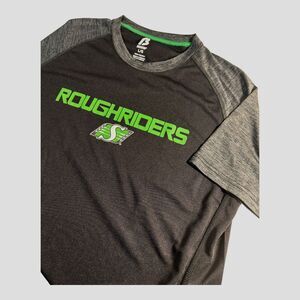 Bulletin‎ Saskatchewan Roughriders Mens Large Shirt Breathable Polyester Black